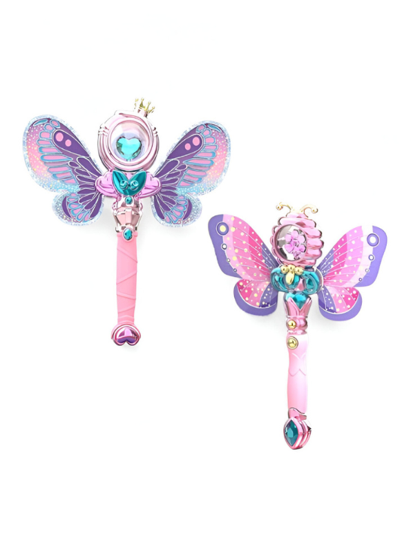 Pink - Magical Fairy Wand Toy for Girls with Light and Sound - Princess Dress Up Accessory NX12392