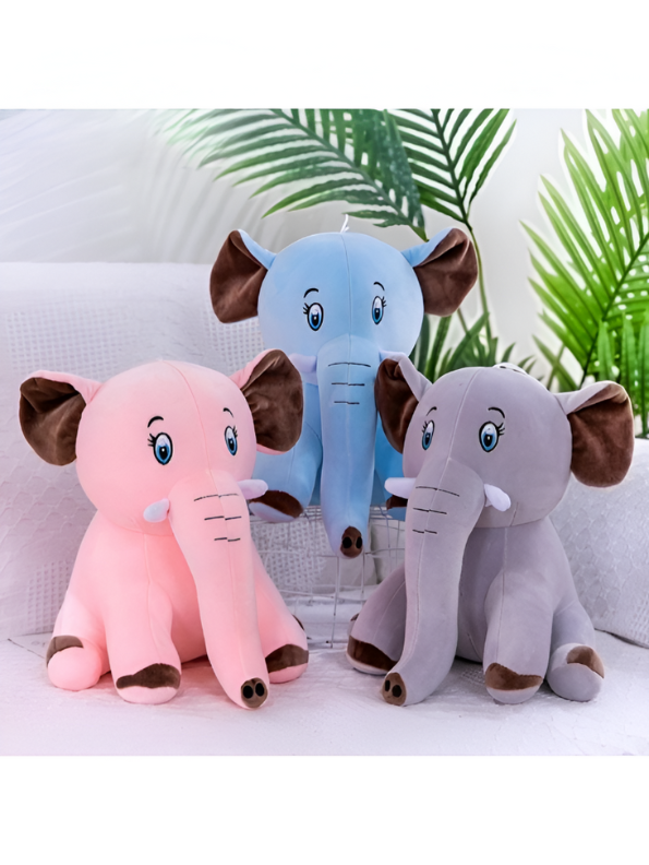 Grey - Jumbo Elephant Soft Toy | Plush Stuffed Animal for Kids | 10 Inch LMI11478