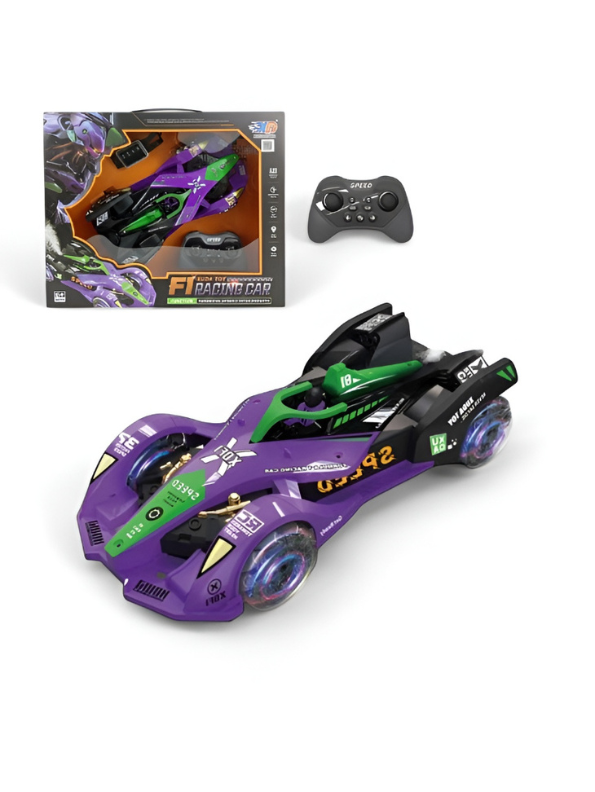 Purple F1 RC Racing Car 2.4GHz with Smoke Mist, LED Lights & 4WD Drift TV5890.
