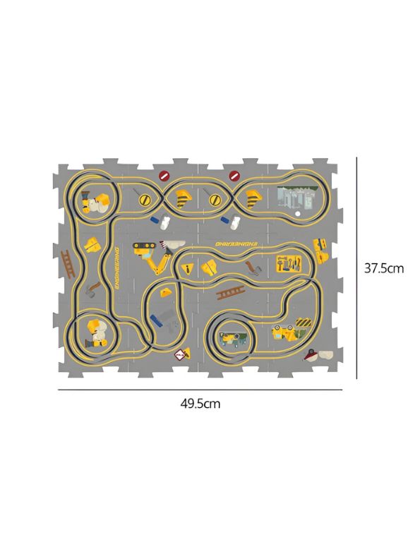 Puzzle Rail Car – Rail Car Track Puzzle Toy for Kids - 4pcs Learning Train Set for Boys & Girls | Educational & Developmental Baby Toys NX12668.