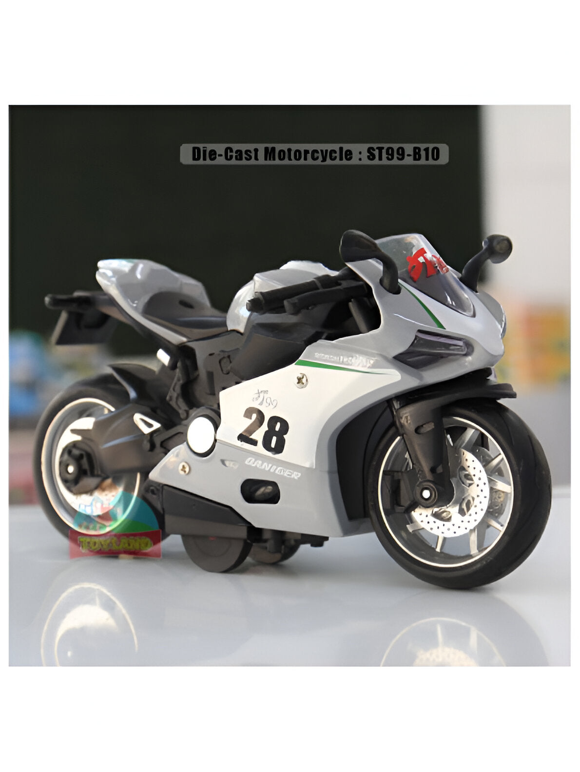 Grey - R1 Sport Diecast Metal Bike Model - Collectible 1:12 Scale Motorcycle | MD-N-24.