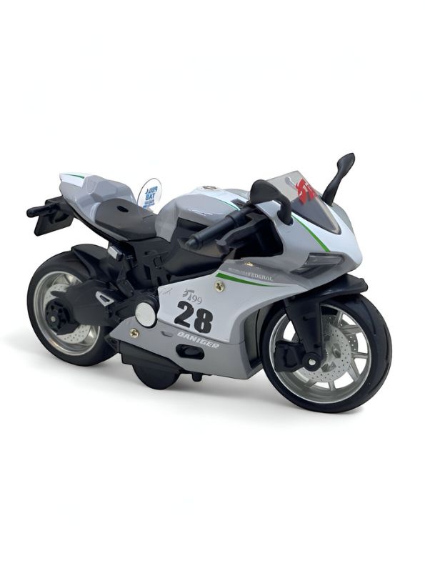 Grey - R1 Sport Diecast Metal Bike Model - Collectible 1:12 Scale Motorcycle | MD-N-24.