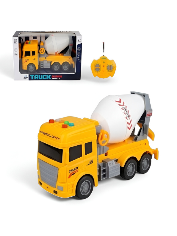 RC Cement Mixer Truck Toy with 360° Rotating Drum TV4371.