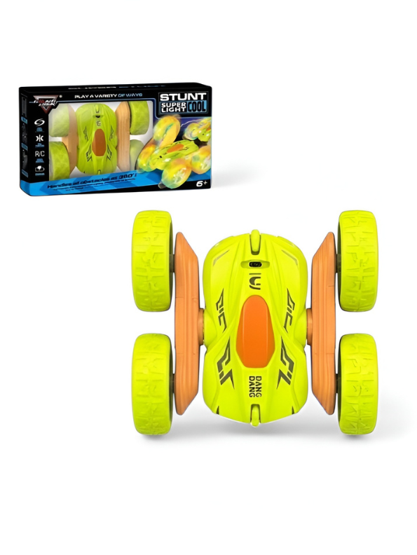 RC Stunt Car – 360° Rotating Double-Sided Remote Control Car with LED Wheels TV2837.