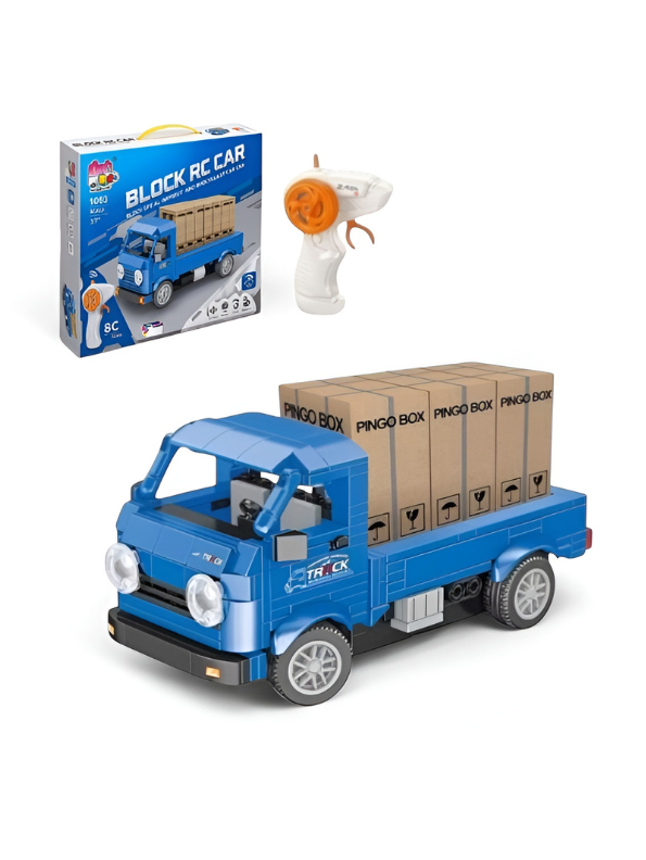 RC Truck Building Block Set – 1:20 Scale Remote Control Cargo Truck with DIY Construction Bricks TV6839.