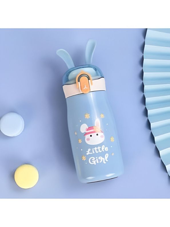 Rabbiyt Bunny Ears Water Bottle for Kids 300ml – Cute & Safe Sipper for School & Travel NOV3557.