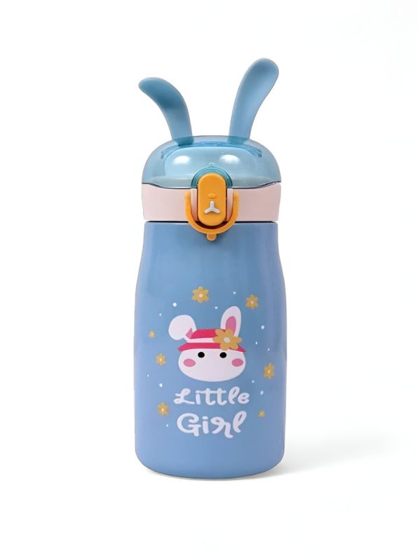 Rabbiyt Bunny Ears Water Bottle for Kids 300ml – Cute & Safe Sipper for School & Travel NOV3557.