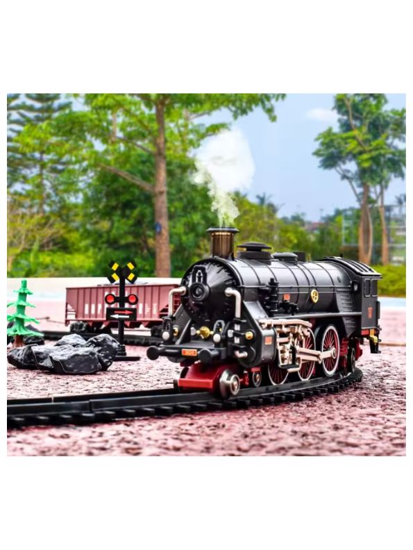 RailBlaze Steam Train Toy – Electric Toy Train Set with Alloy Head and Tracks NX12613.