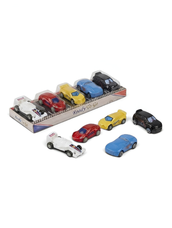 Ready To Go Diecast Toy Car Set – 5-Piece Racing Vehicle Collection for Kids LMI8588