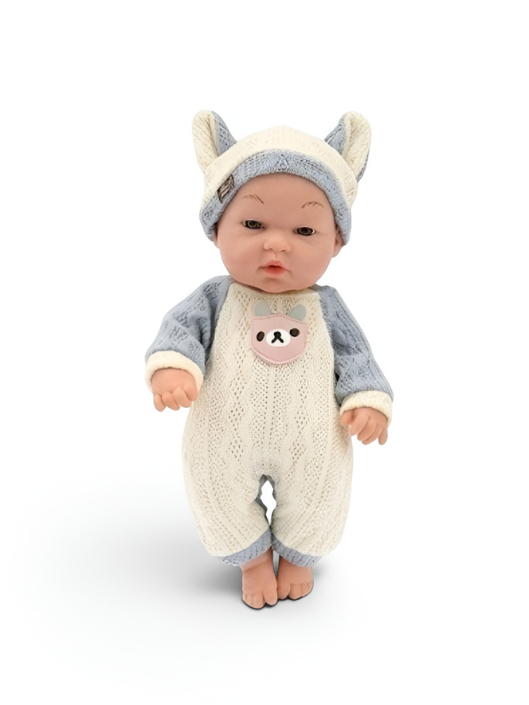 Realistic Reborn Baby Doll with Knit Bear Outfit & Hat LMI13287.