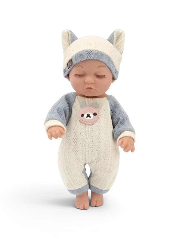 Realistic Reborn Sleeping Baby Doll with Cat Ear Outfit LMI16698.