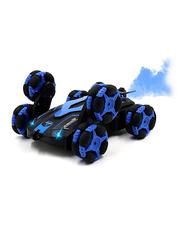 Remote Control 6 Wheeler Stunt Car - Blue (MS-May-29) - Toyloft