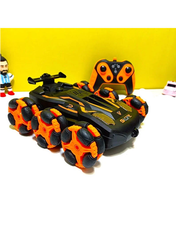 Remote Control 6 Wheeler Stunt Car - Orange (MS-May-29) - Toyloft