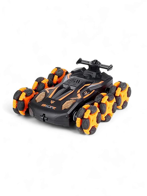 Remote Control 6 Wheeler Stunt Car - Orange (MS-May-29) - Toyloft