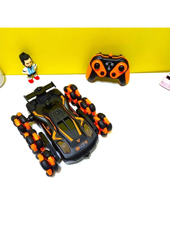 Remote Control 6 Wheeler Stunt Car - Orange (MS-May-29) - Toyloft
