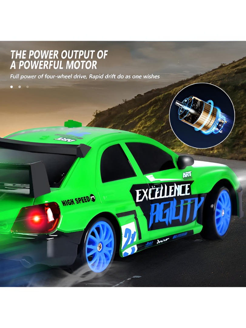 Remote Control Drift Car – 1:24 Scale 2.4GHz High-Speed RC Sports Racing Car with Drift Tires, Rechargeable Battery & Precision Steering for Kids TV6439