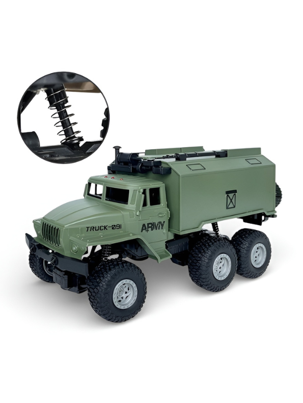 Remote Control Military Truck - Off Road Army Cargo Vehicle NX16606.