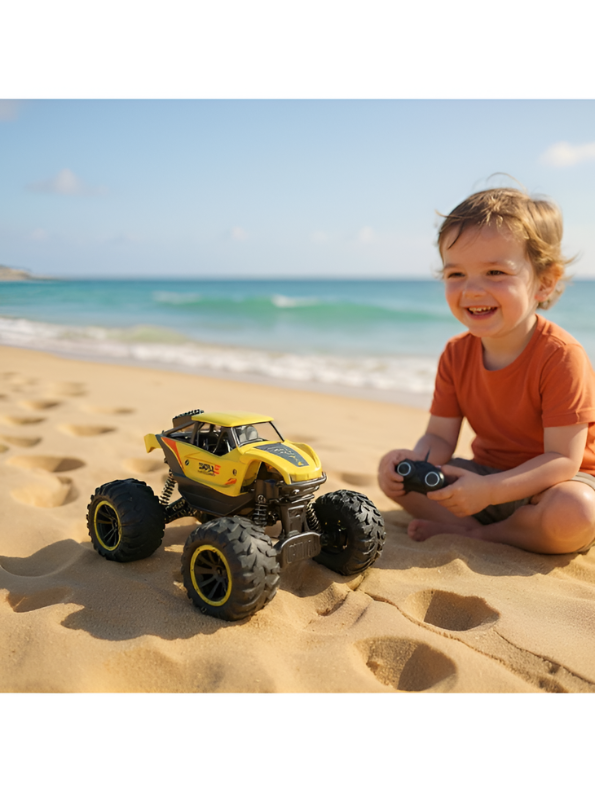 Remote Control Monster Truck – High-Speed Off-Road Rock Crawler Toy Yellow LMI15092.