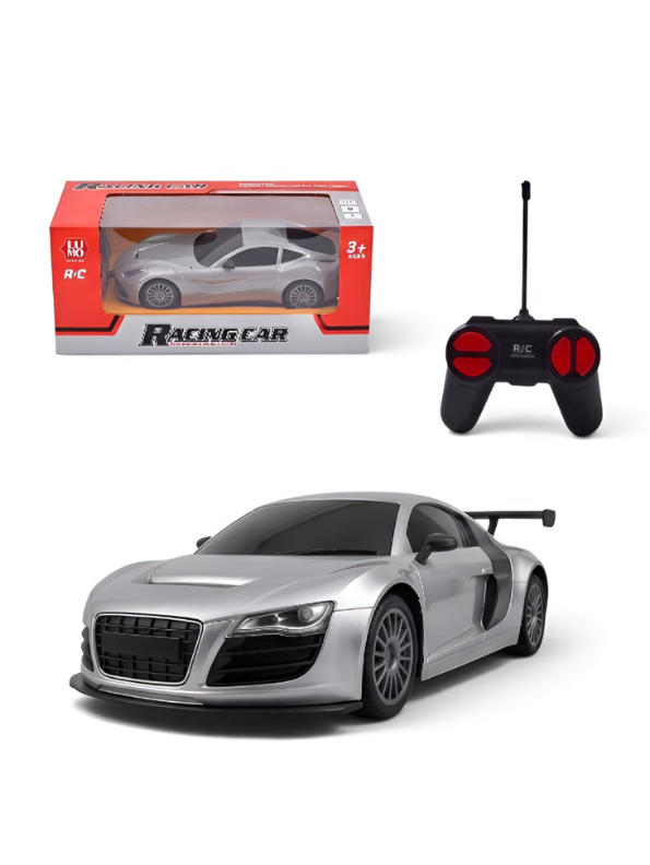 Remote Control RC Racing Sportscar Toy - Grey High-Speed Race Car for Kids LMI9838