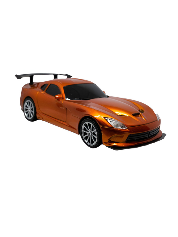 Remote Control Super Sport Racing Car with Steering Wheel Controller – High-Speed RC Toy in Metallic Orange Finish for Kids & Adults MD2244
