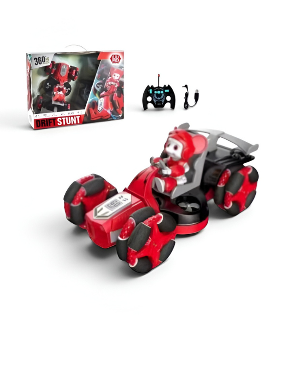 Remote Control Stunt Car with 360° Rotating Drift Action & Mecanum Wheels Red NX15509.