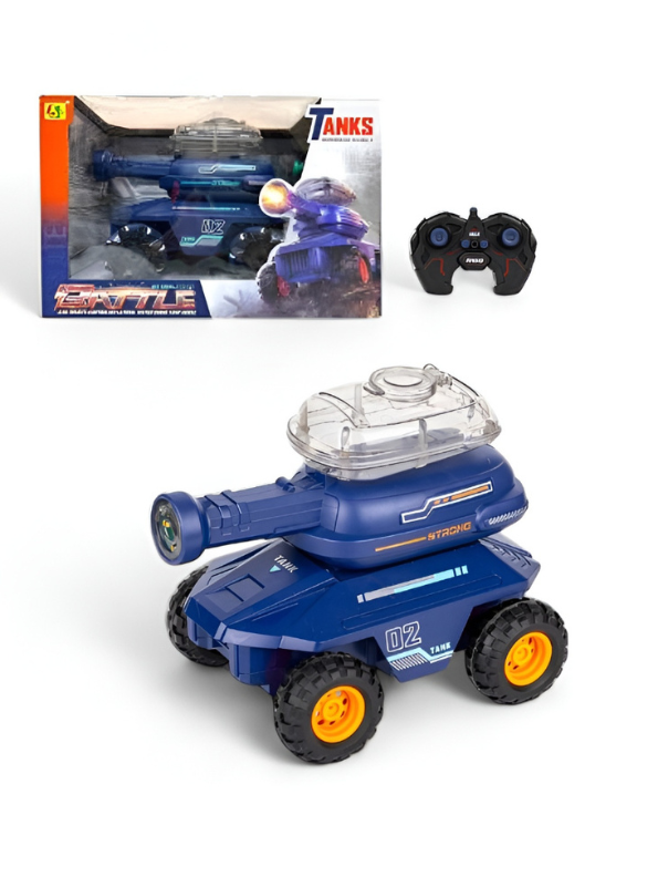 Remote Control Tank Toy – Water Bullet Shooting RC Tank with LED Lights TV4873.