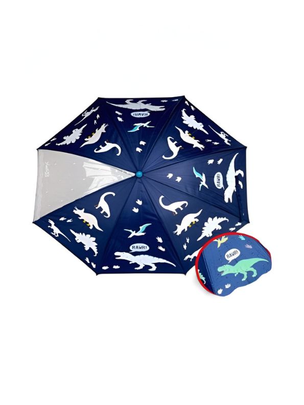Reptozone – Dinosaur & Reptile Print Kids Umbrella – 50cm Cute & Colorful Rain Protection NOV9853.