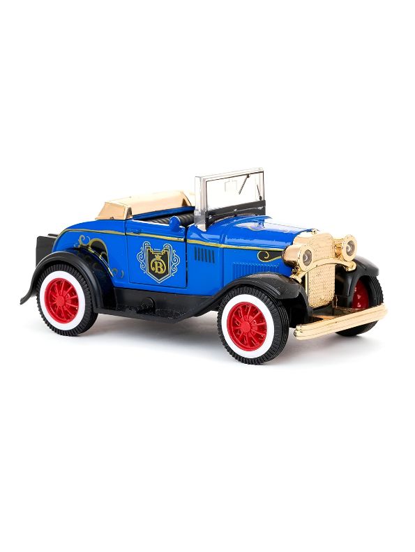 Blue - Retro Style Alloy Metal Classic Car Toy – Openable Doors | Vintage Die-Cast Collectible Model for Kids & Adults Scale 1:32.