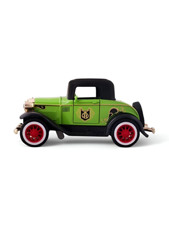 Green - Retro Style Alloy Metal Classic Car Toy – Openable Doors | Vintage Die-Cast Collectible Model for Kids & Adults Scale 1:32.
