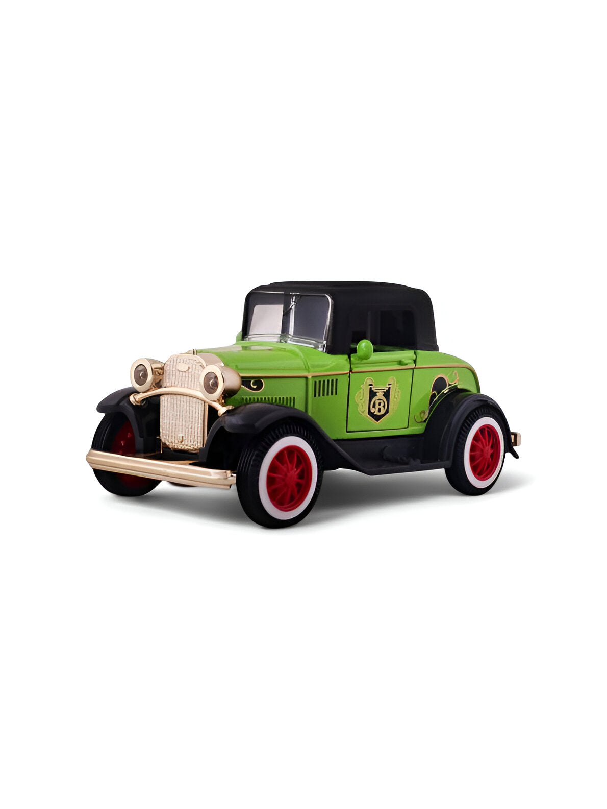 Green - Retro Style Alloy Metal Classic Car Toy – Openable Doors | Vintage Die-Cast Collectible Model for Kids & Adults Scale 1:32.