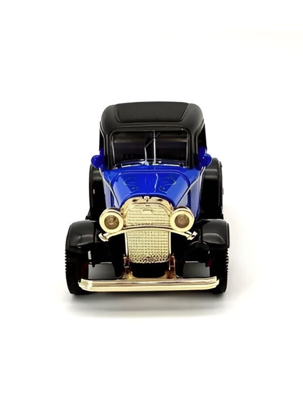 Blue - Retro Style Alloy Metal Classic Car Toy – Openable Doors | Vintage Die-Cast Collectible Model for Kids & Adults Scale 1:32.