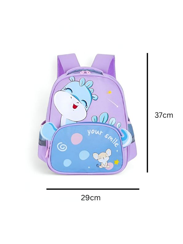 Lavender - RexiPack – Cute Dinosaur Print Bag for Kids | Waterproof School Backpack | Large Capacity & Fun Design NOVGBT2487.