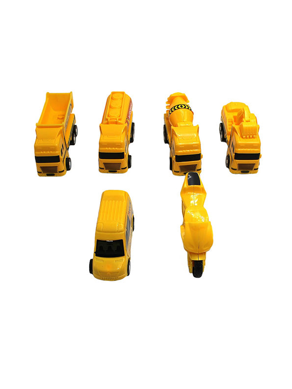 Road Rockers Construction Vehicles Pack Of 6 - Yellow (L-7) - Toyloft