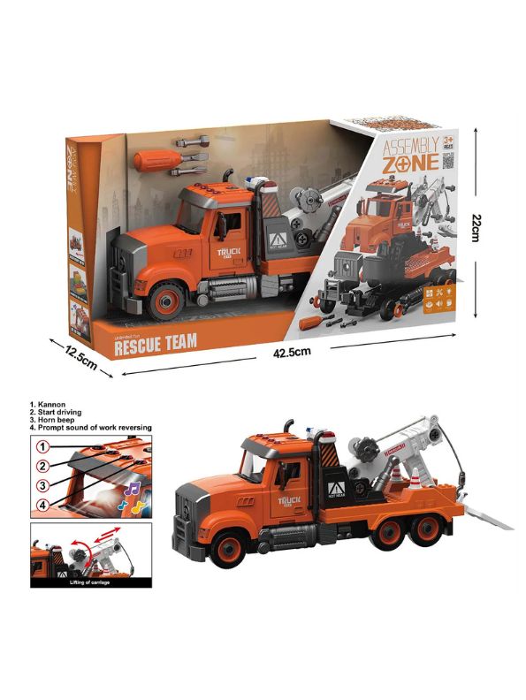 Road Rescue – Interactive Emergency Truck with Lights & Sounds Vehicle Toy for Kids | Educational & Durable Playset for Boys & Girls NX12632.