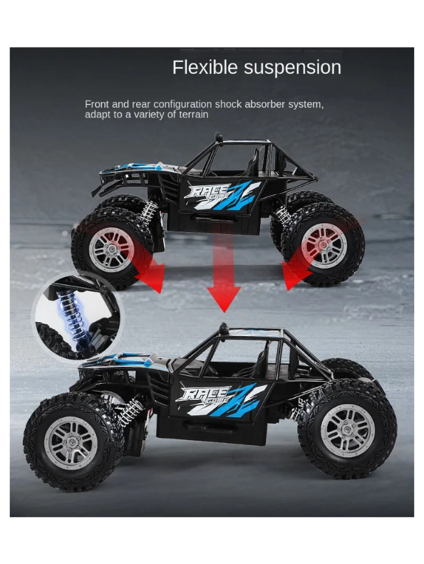 Rock Crawler - Off-Road Remote Control Toy Car Scale 1:14- Blue LMI14915.