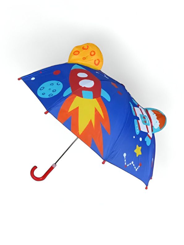 Rocket Umbrella for Kids – 47 cm Lightweight & Waterproof | Fun Space Theme for Toddlers & Children NOV6222.