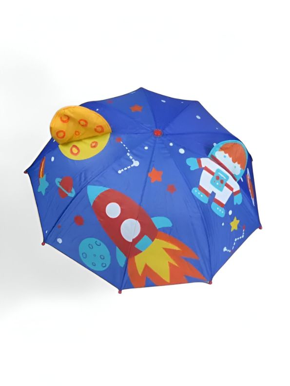 Rocket Umbrella for Kids – 47 cm Lightweight & Waterproof | Fun Space Theme for Toddlers & Children NOV6222.