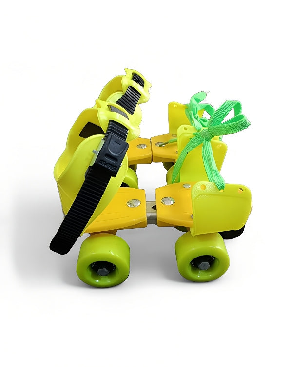 Roller Skates With Front Break For Kids - Yellow (L-J-76) - Toyloft