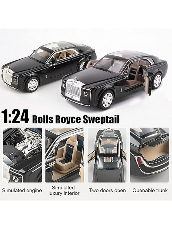 Rolls-Royce Sweptail Diecast Car Model 1:24 Scale - Black Metal Collectible | MD-N-24