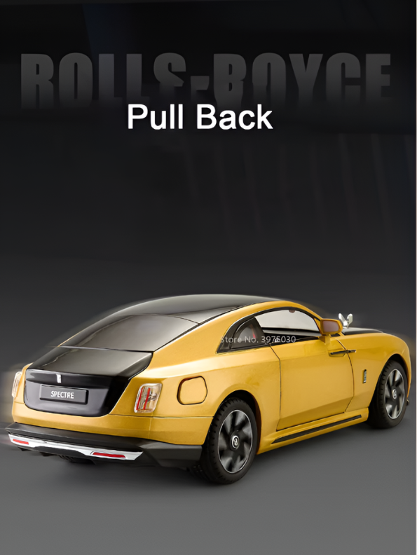 Rolls-Royce Wraith Die-Cast Model Car 1:32 Scale – Luxury Metal Toy Gold LMI16729.