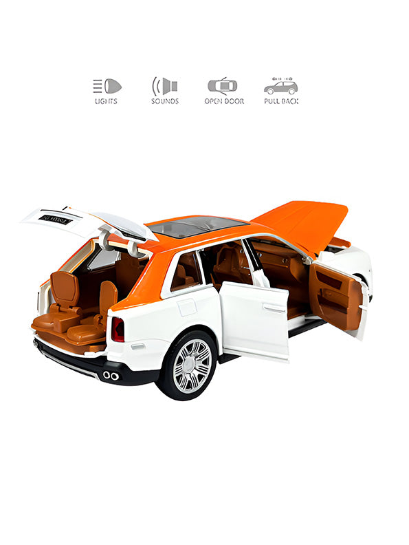 Rolls Royce Cullinan Diecast Car Model 1:22 Scale - Orange Metal Collectible | MD-N-24