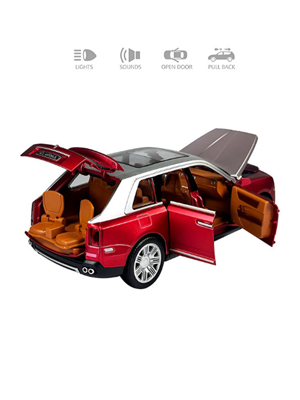Rolls Royce Cullinan Diecast Car Model 1:22 Scale - Red Metal Collectible | MD-N-24