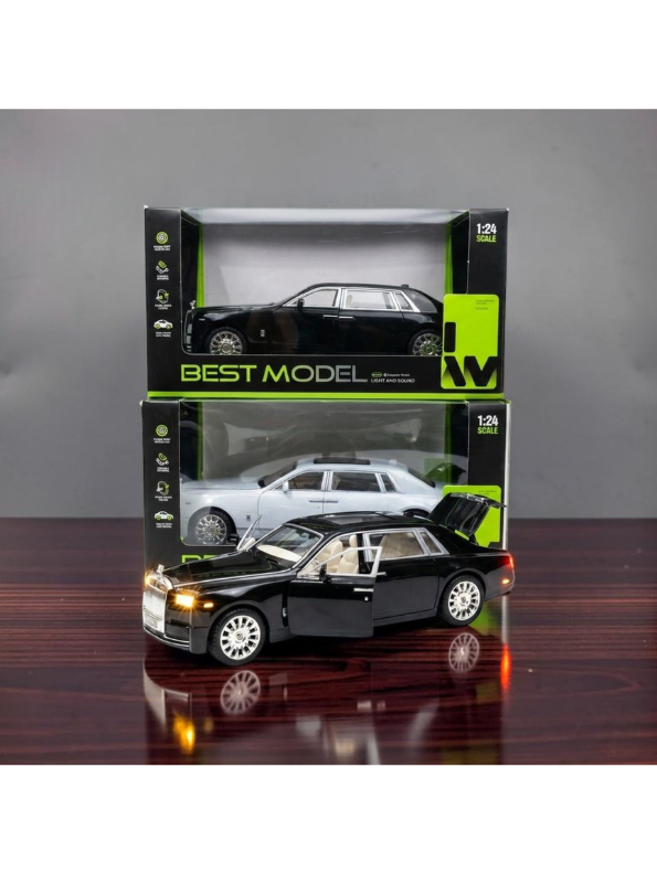 Rolls Royce Phantom 1:24 Scale Die-Cast Style Model Car | Premium ABS Plastic & Openable Doors White TV5947.