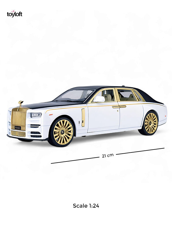 Limited Edition - Lux Gold - Rolls Royce Phantom Metal Diecast Car - Scale 1:24 - Toyloft