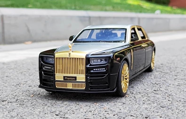 Rolls Royce Phantom Model 1:24 Scale Diecast Car - Black Metal Collectible | TV-O-24 - Toyloft