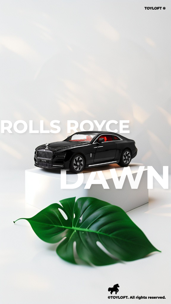 Rolls Royce Ghost Dawn Coupe Model Diecast Car Scale 1:24- Black (TM-AG-24)