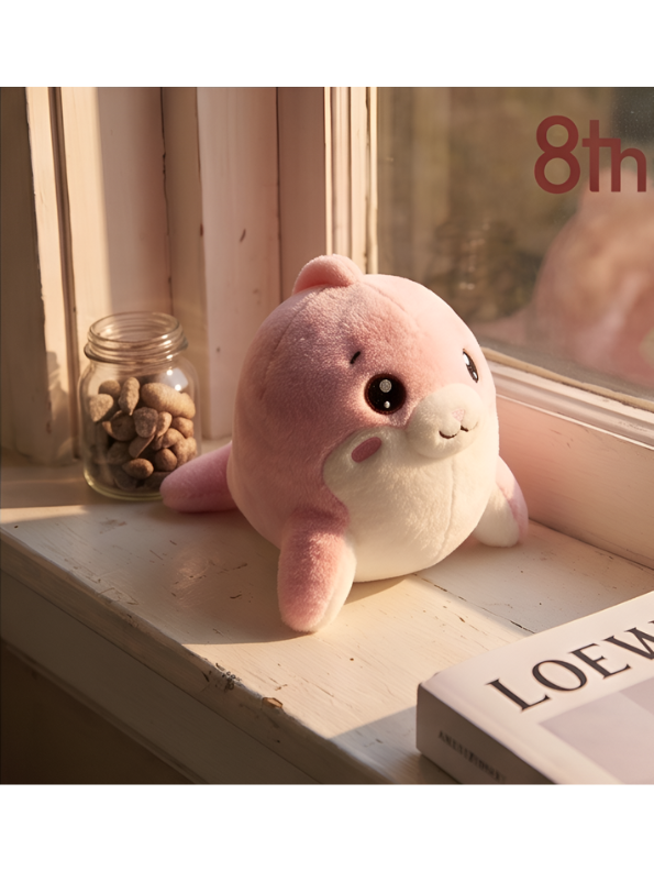 Pink Dolphin Plush Toy – 8-Inch Cute Soft Stuffed Ocean Animal Pillow for Kids and Toddlers, Adorable Nursery Décor and Birthday Gift ST14128