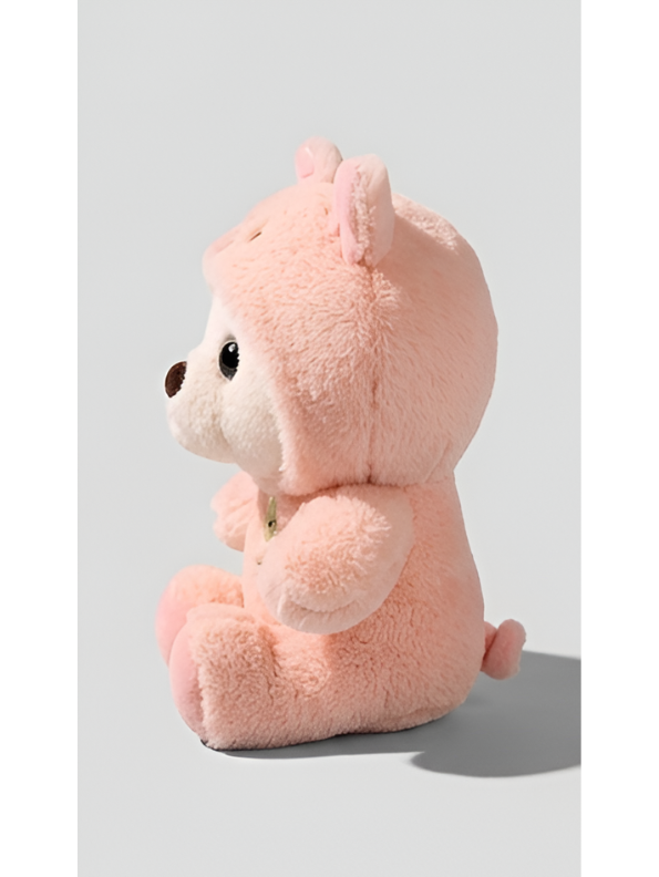 Cute Teddy Bear in Pink Pig Costume Plush Toy – Soft Stuffed Animal Doll for Kids and Toddlers ST11064