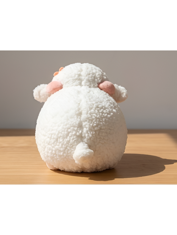 Sheep Plush Toy – 10-Inch Cute White Fluffy Lamb Soft Stuffed Animal with Flower Accent, Kawaii Lamb Pillow Plushie Gift for Kids and Toddlers ST11470