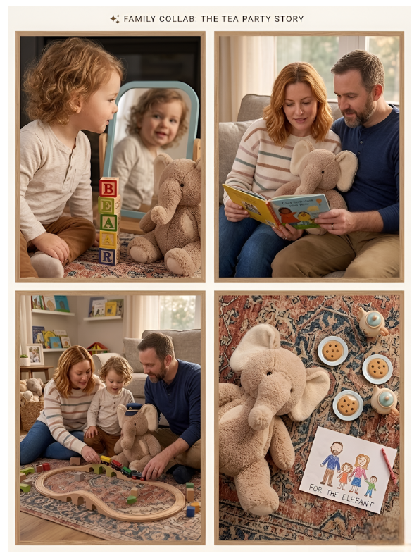 Brown Elephant Plush Toy (40CM) – Premium Cuddly Stuffed Animal, Ultra-Soft Hugging Elephant for Kids, Toddlers & Baby Gift ST15853